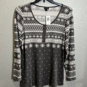 Torrid Gray and White Women's Top
